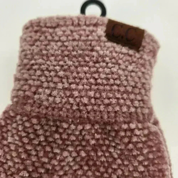 NWT C.C Glove SmartTips Touch Screen Compatible Gloves‎ Rose O/S Chenille Gift - Picture 4 of 7